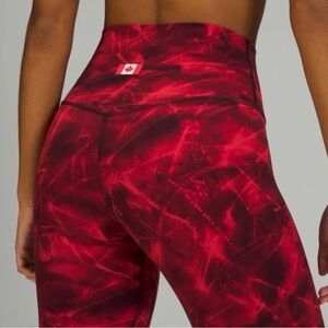 Lululemon Athletica Team Canada Red Leggings